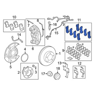 Toyota OE - Front Disc Brake Pad Shim Kit