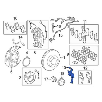 Toyota OE - Front Disc Brake Anti-Rattle Clip