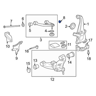 Toyota OE - Front Upper Suspension Control Arm Nut