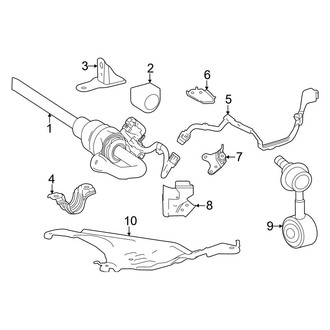 Toyota OE - Front Suspension - Stabilizer Bar & Components (With Stabilizer Disconnect), (Trailhunter / TRD Off-Road / TRD Pro)