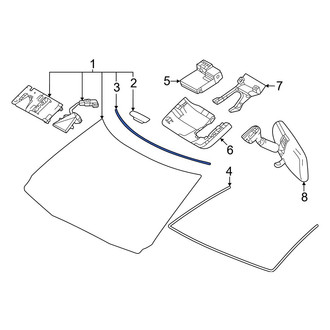 Toyota OE - Front Upper Windshield Molding