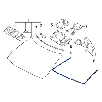 Toyota OE - Front Lower Windshield Molding