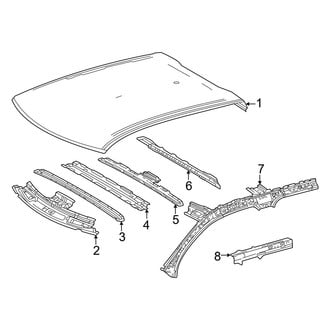 Toyota OE - Cab - Roof & Components (W/O Sunroof), (Double Cab)