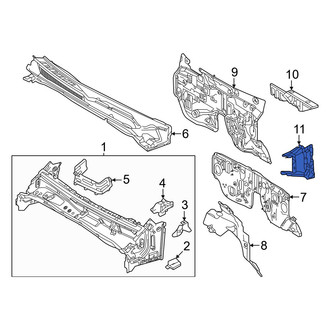 Toyota OE - Right Cowl Panel Reinforcement