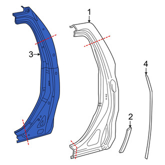 Toyota OE - Right Body C-Pillar Reinforcement