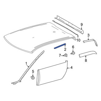 Toyota OE - Center Right Roof Drip Molding