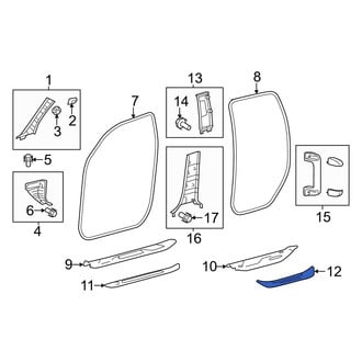 Toyota OE - Rear Left Door Trim Sill Plate Insert