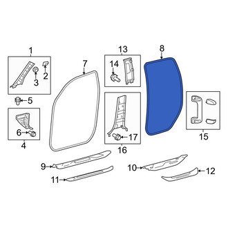 Toyota OE - Rear Left Inner Door Seal