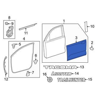 Toyota OE - Front Left Outer Door Outer Panel