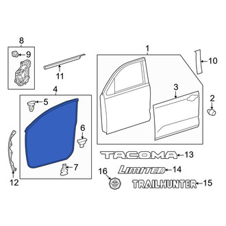 Toyota OE - Front Left Outer Door Seal
