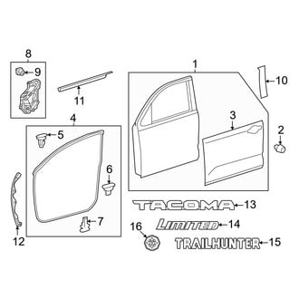 Toyota OE - Front Door - Exterior Trim