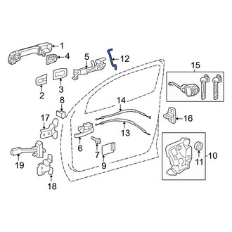 Toyota OE - Front Left Door Lock Operating Rod