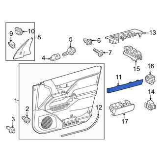 Toyota OE - Front Left Upper Door Trim Molding