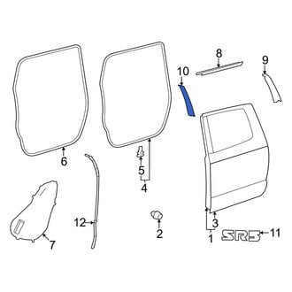 Toyota OE - Rear Left Black Out Tape