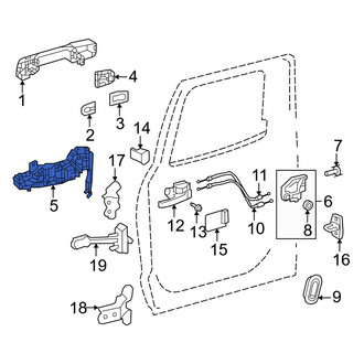 Toyota OE - Rear Left Exterior Door Handle Base