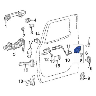 Toyota OE - Rear Left Door Latch Assembly