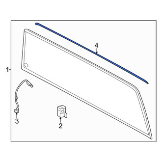 Toyota OE - Rear Back Glass Reveal Molding