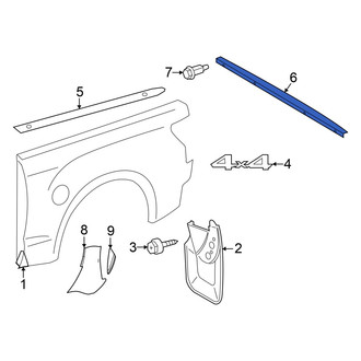 Toyota OE - Rear Tailgate Molding