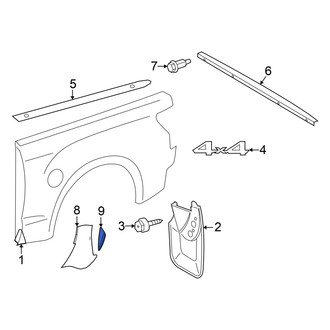 Toyota OE - Rear Right Stone Deflector