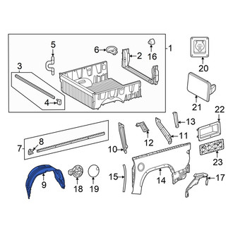 Toyota OE - Rear Left Quarter Panel Splash Shield