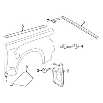 Toyota OE - Pick Up Box - Exterior Trim (6' Box)