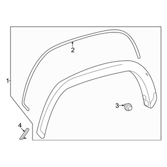 Toyota OE - Pick Up Box - Exterior Moldings (6 Foot Box, without Body Color Moldings)