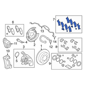 Toyota OE - Rear Disc Brake Pad Shim Kit