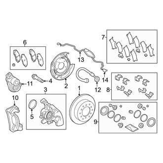 Toyota OE - Rear Suspension - Brake Components