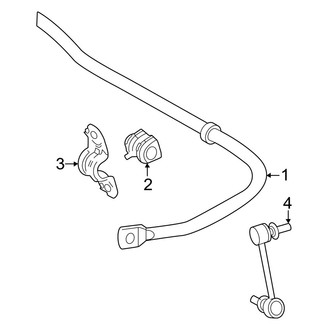 Toyota OE - Rear Suspension - Stabilizer Bar & Components
