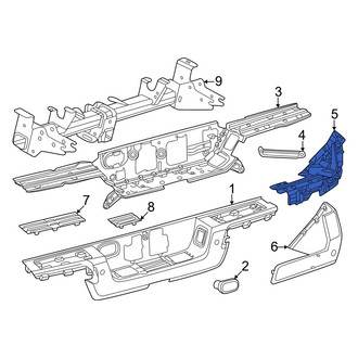 Toyota OE - Rear Left Bumper Corner Cover Bracket