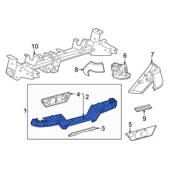 Toyota OE - Rear Bumper Face Bar