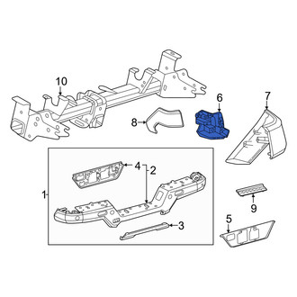 Toyota OE - Rear Left Bumper Corner Cover Bracket