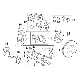 Toyota OE - Front Suspension - Brake Components