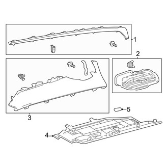 Toyota OE - Instrument Panel Components (Passenger Side)
