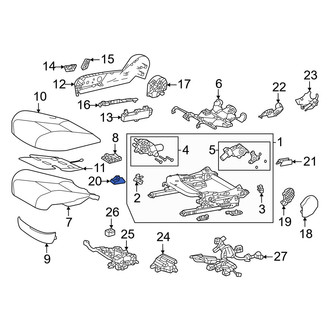 Toyota OE - Front Right Forward Seat Track Cover