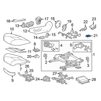 Toyota OE - Front Left Forward Seat Track Cover