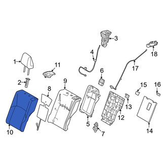 Toyota OE - Rear Left Seat Back Cushion Cover