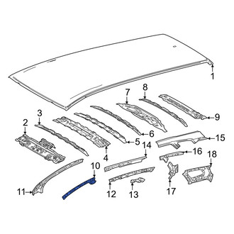 Toyota OE - Front Left Inner Roof Side Rail