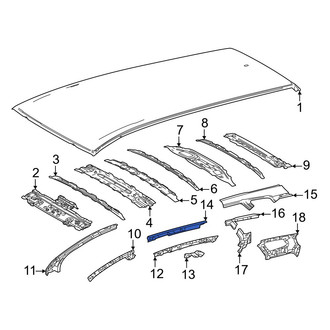 Toyota OE - Center Left Outer Roof Side Rail