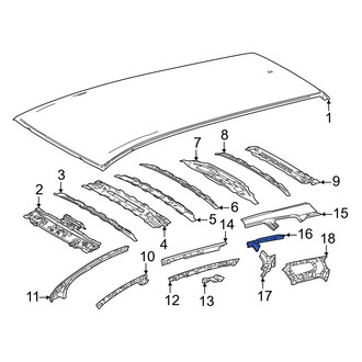 Toyota OE - Rear Left Inner Roof Side Rail