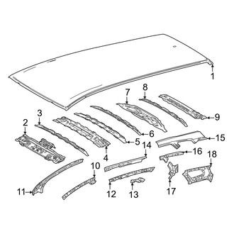 Toyota OE - Roof & Components (W/O Panoramic Roof), (XLE)