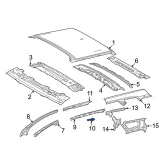 Toyota OE - Left Roof Side Rail Bracket
