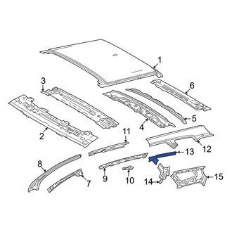 Toyota OE - Rear Left Inner Roof Side Rail
