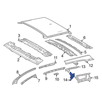 Toyota OE - Right Roof Side Rail Reinforcement