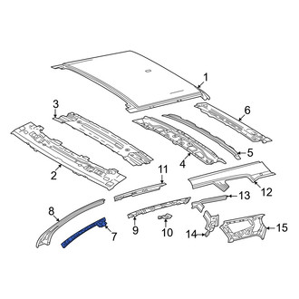 Toyota OE - Front Right Inner Roof Side Rail