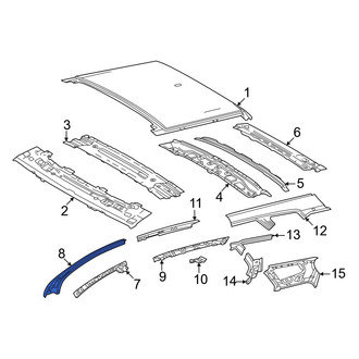 Toyota OE - Front Left Outer Roof Side Rail