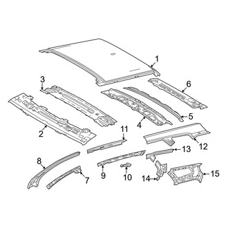 Toyota OE - Roof & Components (With Panoramic Roof), (Limited)