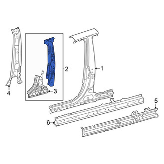 Toyota OE - Left Body B-Pillar Reinforcement