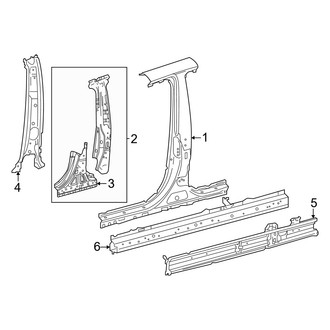 Toyota OE - Pillars, Rocker & Floor - Center Pillar & Rocker