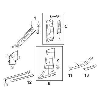 Toyota OE - Pillars, Rocker & Floor - Interior Trim
